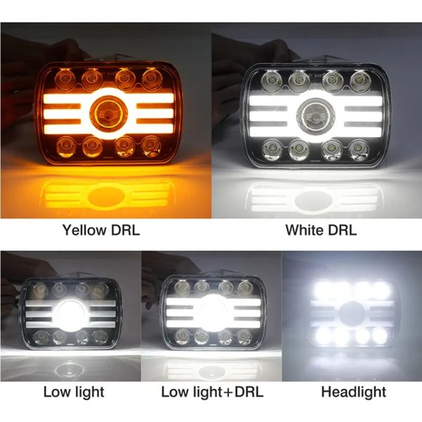 50w car accessories 5x7 7inch square led headlight high low beam running lighting - Image 6