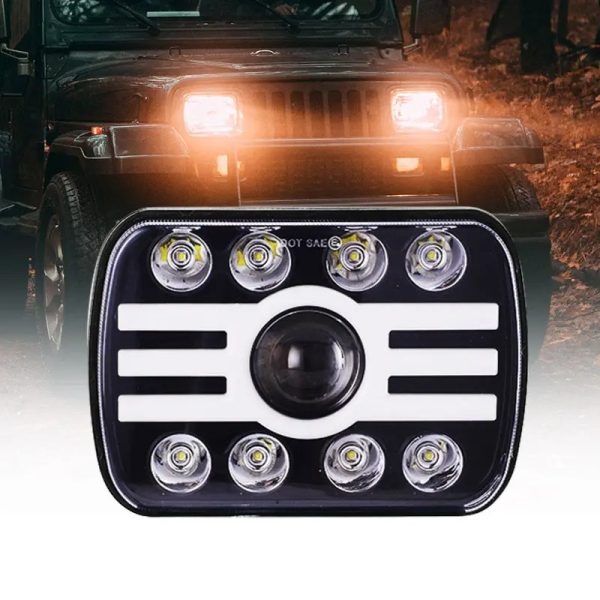 50w car accessories 5x7 7inch square led headlight high low beam running lighting - Image 7